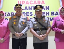 Kapolres Pimpin Serah Terima Jabatan Waka Polres Aceh Barat