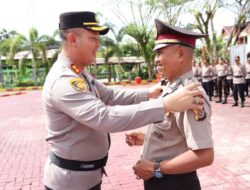 Kapolres Aceh Barat Pimpin Upacara Kenaikan Pangkat AKP Parianto