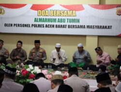 Polres Aceh Barat Gelar Doa Bersama Untuk Almarhum Abu Tumin Serta Korban Insiden Kanjuruhan