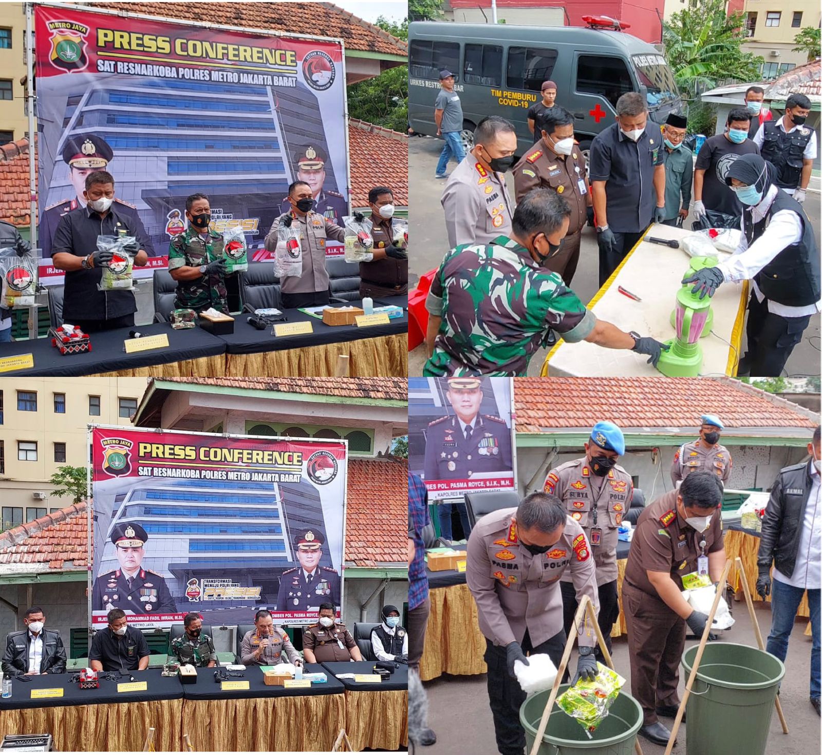 Kejari Jakbar Ikut Hancurkan Barbuk Narkoba di Polres 1 IMG 20221027 WA0046