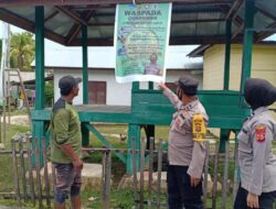 Waspada Curanmor, Polsek Langsa Timur Pasang Spanduk Himbauan Peringatan