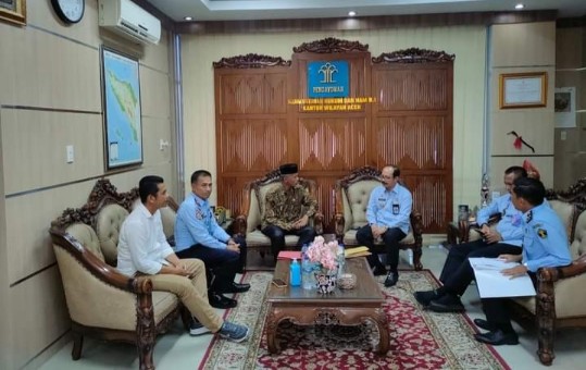 Plt Sekda Simeulue Bahas Peralihan Bekas Lapas Sinabang Dengan Kakanwil Kemenkumham Aceh 1 Plt sekda simeulue