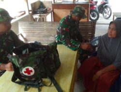 Gebrakan Pengobatan Gratis Secara Door To Door Oleh Tim Satgas TMMD Ke-115 Tuai Pujian Dari Masyarakat
