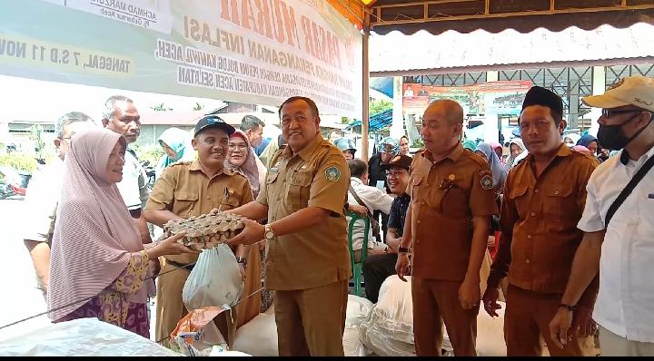 Atasi Lonjakan Harga Sembako, Disperindag Aceh Gelar Pasar Murah di Aceh Selatan 1 pasar murah