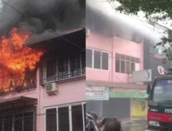 3 Toko Di Pasar Peunayong Terbakar,  Penyebabnya Belum Diketahui