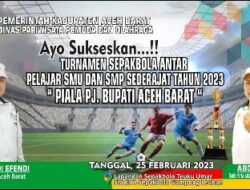 Disparpora Akan Gelar Turnamen Antar Pelajar Se-Aceh Barat, Ini Lokasinya