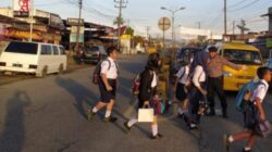 Untuk Berikan Layanan Memuaskan Ke Pelajar, Sat Samapta Polres Dairi Lakukan Pos Padat Pagi 5 Pelajar