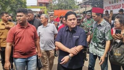 Terkait Tragedi Plumpang, Menteri BUMN Gelar Rapat Dengan Pertamina Sore Ini 3 Menteri BUMN kunjungan lokasi tragedi Plumpang