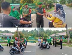 Bentuk Kepedulian, Koramil 01/Simtim Bagikan Takjil Kepada Warga Yang Melintas