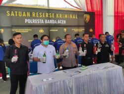 Jelang Ramadhan, Polresta Banda Aceh Gelar Konferensi Pers Kasus Judi, Miras dan Antisipasi Balap Liar