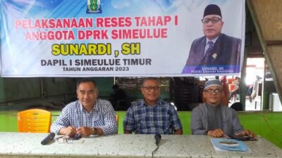 Reses Anggota DPRK Simeulue, Sunardi Hombing
