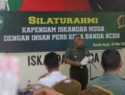 Penerangan Kodam IM Gelar Silaturahmi Bersama Media Masa