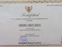 Smong Nafi-Nafi Masyarakat Simeulue Ditetapkan Sebagai WBTB, Disbudpar Aceh: Mari Kita Lestarikan