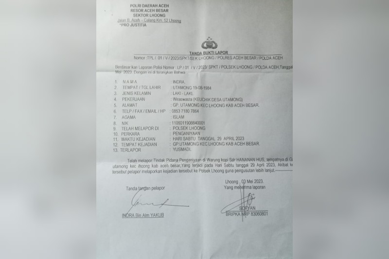 laporan polisi