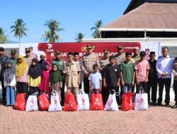 Sambut Hari Bhayangkara, Polda Aceh Serahkan 230 Paket Sembako Kepada Anak Yatim dan Fakir Miskin