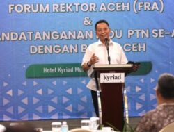 Pj Gubernur Aceh Ajak Forum Rektor Bersatu Bangun Aceh Lalui Rapat Koordinasi