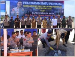 Kapolda Aceh Letakkan Batu Pertama Pembangunan Satpas SIM Polres Pidie Jaya