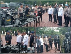 Hadapi Pemilu 2024, Personel Brimob Ikut Apel Gelar Sarpras