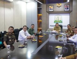 Penjabat Gubernur Aceh Pimpin Rapat Koordinasi Lewat konferensi virtual Dengan Mendagri