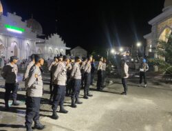 Polres Bireuen Amankan Tausiyah Subuh Bersama Ustadz Abdul Somad di Masjid Agung