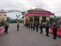 Personil Sat Samapta Polres Langsa Latihan Jajar Kehormatan