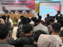 Relawan Ganjar Pranowo Deklarasi se-Sumatera Barat Dukung Menjadi Presiden 2024