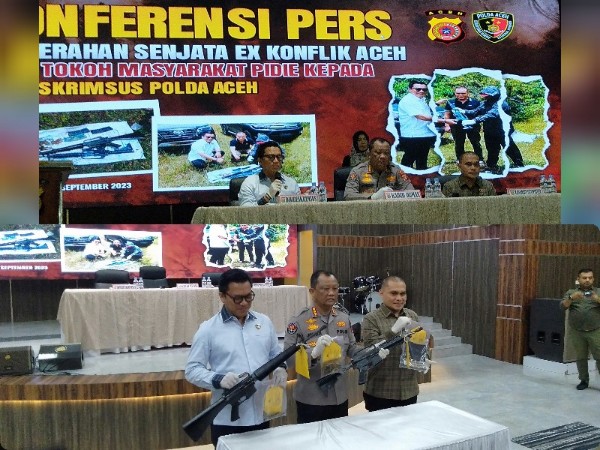 Dirreskrimsus Polda Aceh Apresiasi Warga Serahkan Senpi Sisa Konflik Aceh 1 Polda Aceh
