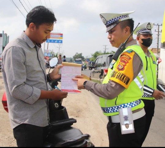 Giat Oprasi Zebra, Polres Pringsewu Berhasil Tindak 314 Pelanggar Lalu Lintas