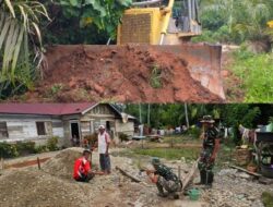 Hari Kedua Pra-TMMD Ke-118 Kodim 0107/Asel, Pengerjaan Pembukaan Jalan Langsung di Kebut