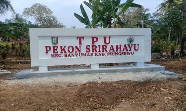 Pembangunan Icon TPU Pekon Srirahayu Rampung Dilaksanakan 1 Srirahayu