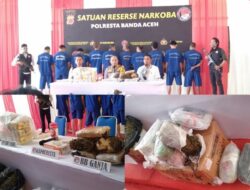 Polresta Banda Aceh Ungkap 107 Kasus Narkoba, Berikut Rinciannya