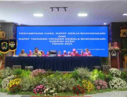 Kapolda Aceh Hadiri Penyampaian Hasil Rapat Kerja Bhayangkari Daerah Aceh