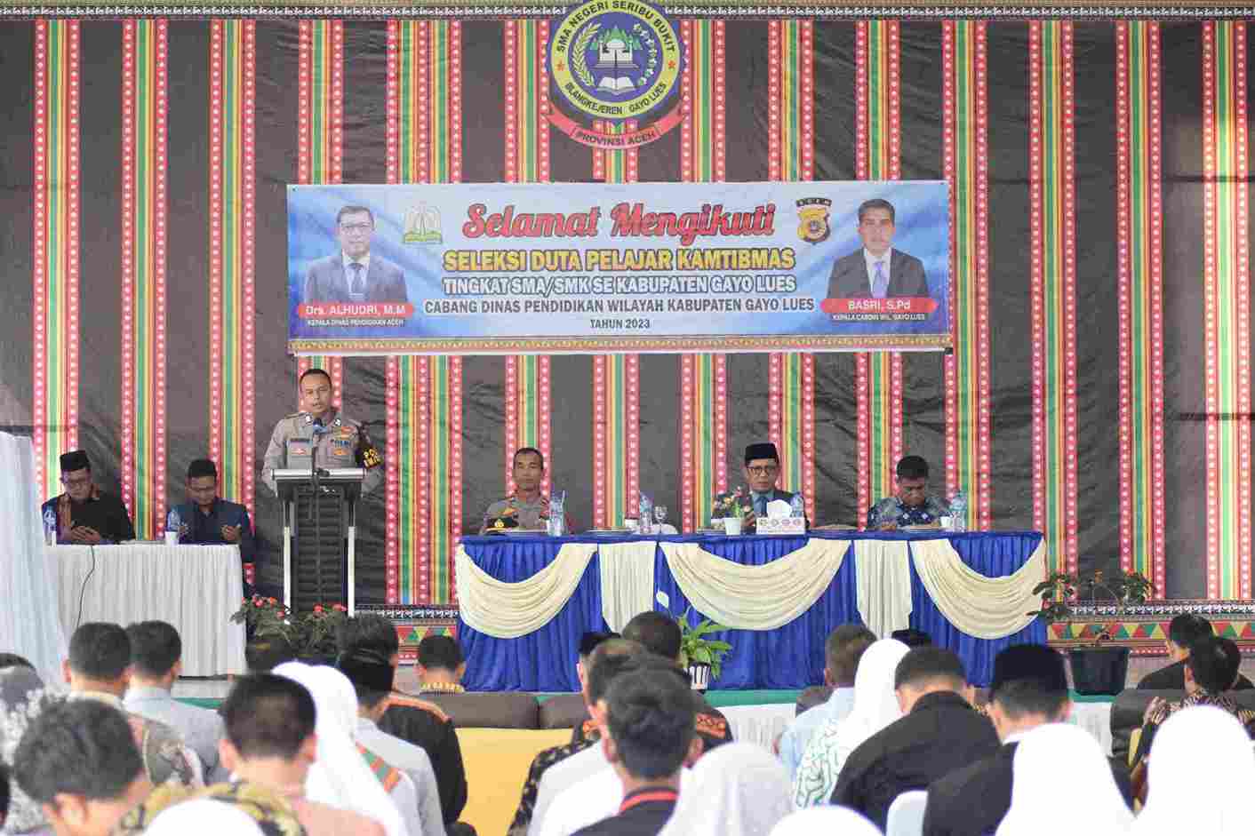 Kapolres Gayo Lues Yang Diwakili Kasatbinmas Hadiri Seleksi Duta Pelajar Kamtibmas Tingkat SMA/SMK 1 gayo lues