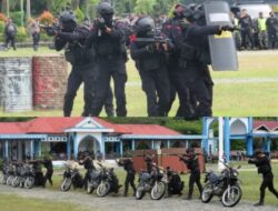 Siap Amankan Pemilu 2024, Satuan Brimob  Batalyon C Pelopor Gelar Simulasi Sispamkota