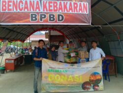 Ippelmas Aceh barat Bersama HMI Serahkan Donasi Kebakaran Simeulue
