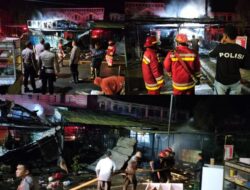 Personel Polres Simeulue Amankan Lokasi Kebakaran di Desa Air Dingin