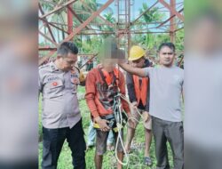 Personel Polsek Kuta Makmur Amankan Tersangka Pencurian Kabel Tower XL 