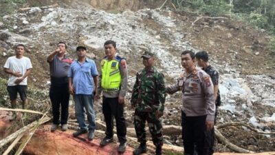 Kapolres Simalungun dan Bupati Tinjau Longsor di Nagori Durian Banggal 3 Simalungun