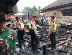Satu Unit Rumah Warga Kota Langsa Ludes Terbakar, Polres Langsa Amankan TKP