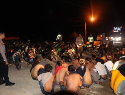 Polres Pringsewu Amankan 29 Motor dari Lokasi Balap Liar