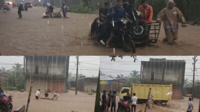 Akibat Hujan Lebat, Sejumlah Kawasan di Aceh Selatan Dikepung Banjir 2 Hujan