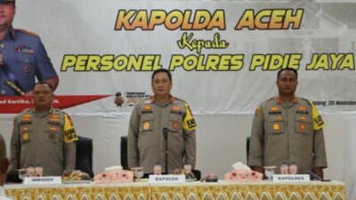 Kapolda Aceh Ingatkan Personel Pidie Jaya Jaga Netralitas Saat Pemilu 3 Polda Aceh