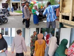 Personel Polres Lhokseumawe Amankan Penyaluran Bantuan Pangan