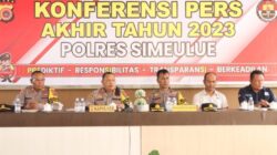 Konferensi pers akhir tahun 2023 Polres Simeulue