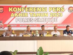Polres Simeulue Gelar Konferensi Pers Akhir Tahun 2023