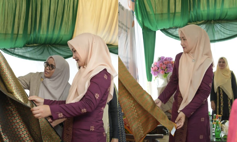 Tutup Pelatihan Tenun Songket, Ini Pesan Pj Ketua Dekranasda Aceh 1 Aceh