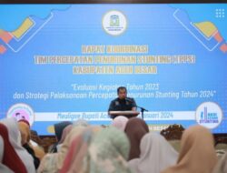 Pj Bupati Aceh Besar Pimpinan Rakor Tim Percepatan Penurunan Stunting