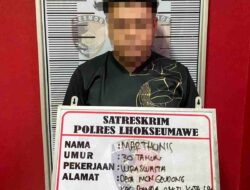 Polres Lhokseumawe Tangkap Pria Diduga Gelapkan Uang Toko Hingga 27 Juta