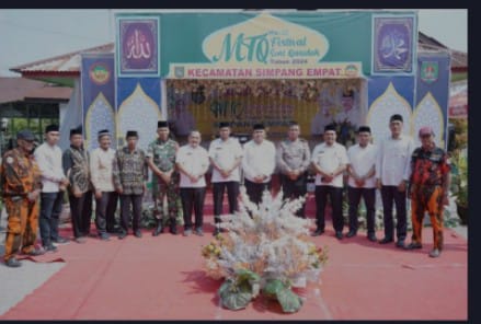 Bupati Asahan diwakili Kepala P2KBP3A Kabupaten Asahan Edi Sukman membuka Musabaqah Tilawatil Qur'an Nasional (MTQN) Tingkat Kecamatan Simpang Empat, Rabu (28/02/2024). (Foto: Harian Daerah/Ibrahim)