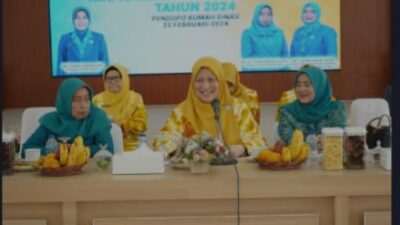 Tim Supervisi TP-PKK Provsu yang di Ketuai oleh Ny. Dian Arif Tri Nugroho mengunjungi Kabupaten Asahan dalam rangka pelaksanaan Tertib Administrasi PKK, PAAR, UP2K PKK, Aku Hatinya PKK dan Iva Test Tahun 2024, Kamis (22/02/2024). (Foto: Harian Daerah/Ibrahim)